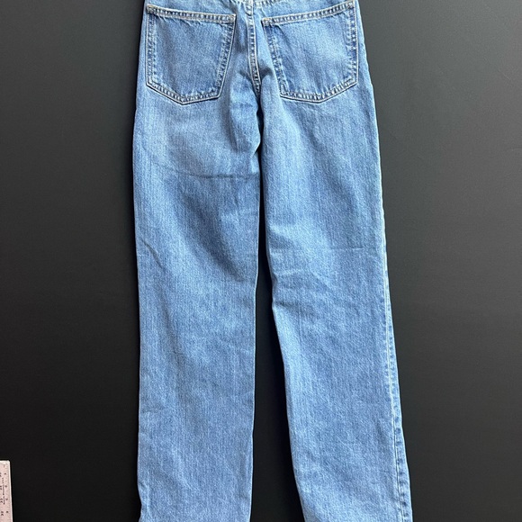 Zara Women's Blue Distressed Denim Jeans USA 0 / EUR 32 NWT - Picture 6 of 10